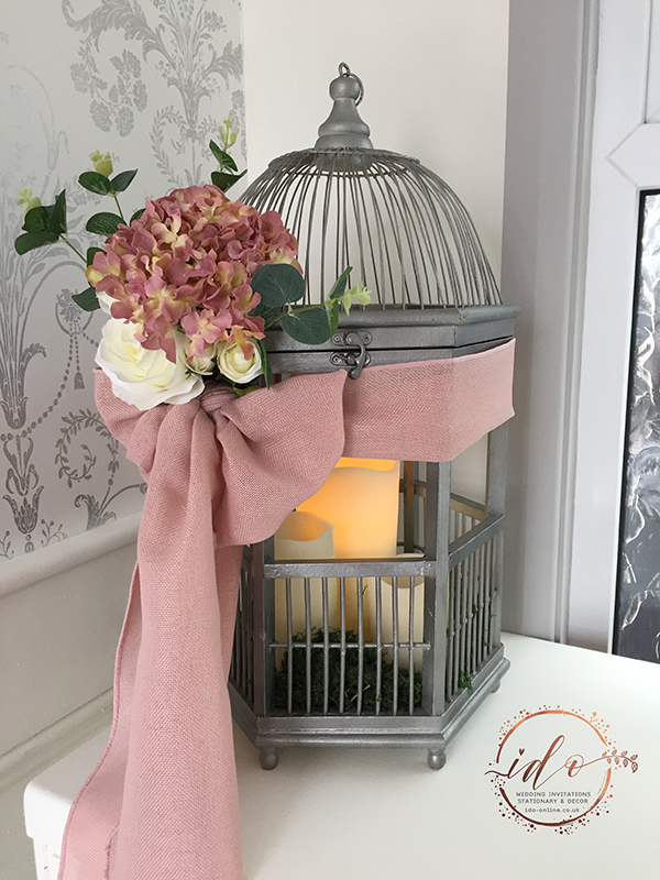 Birdcage planter Wedding Table Centrepiece