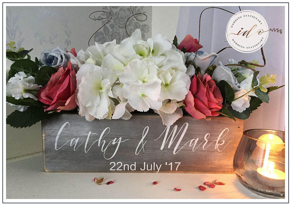 Watercolour floral Personalised Flower Crate