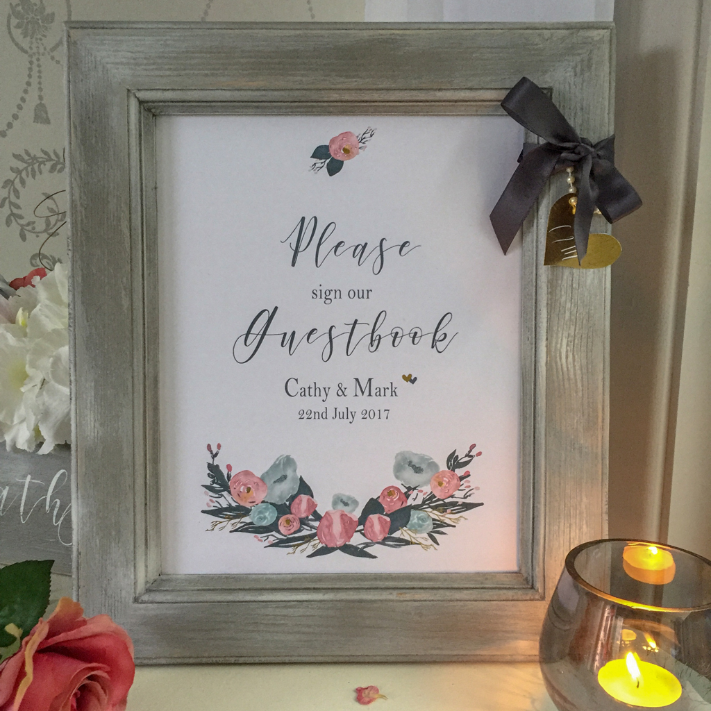 Cathy Wedding Guest Book Sign