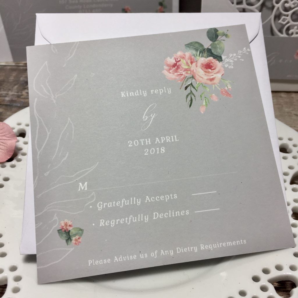 Grace-Pink Roses Invitation Suite