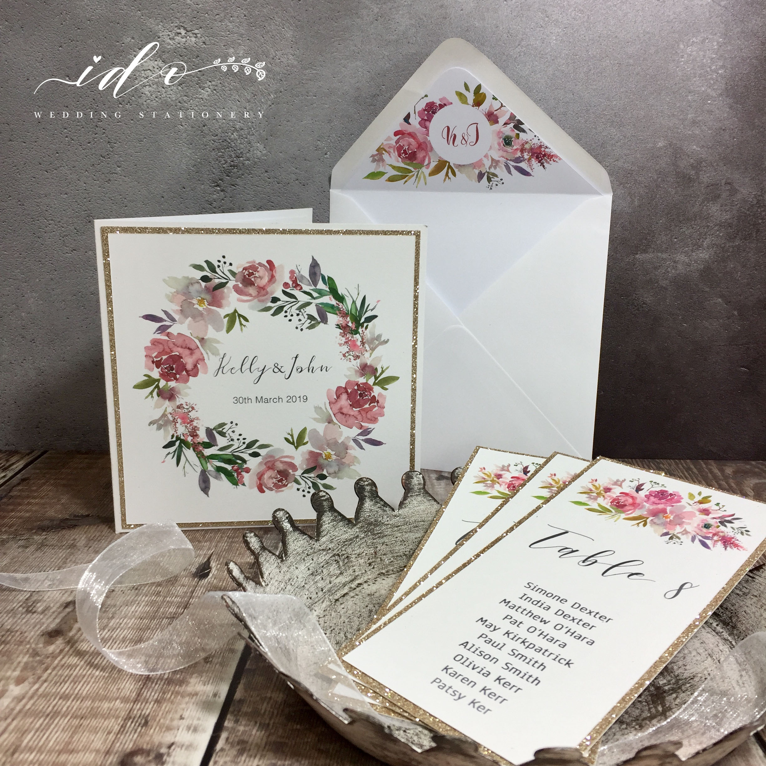 Felicity Floral Wedding Invitation Package