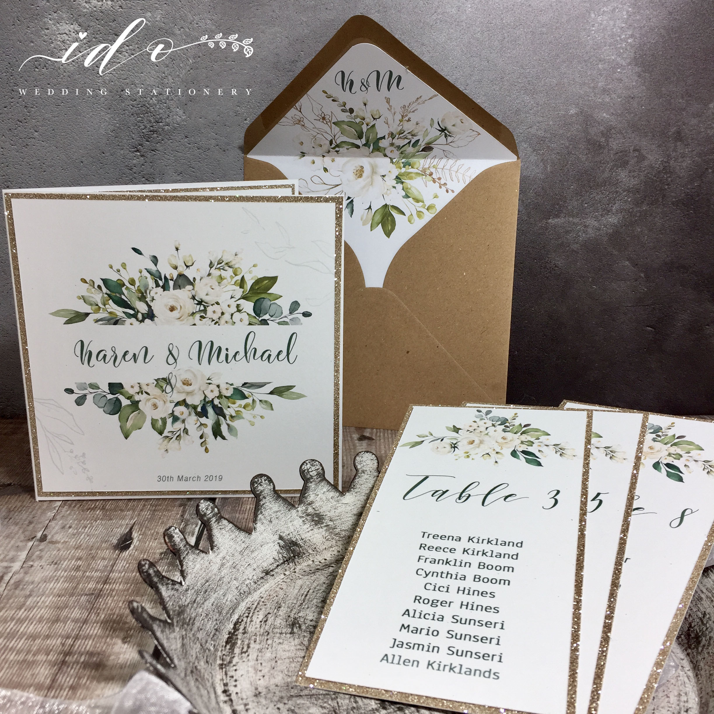 Tara- Foliage Wedding Invitation Package