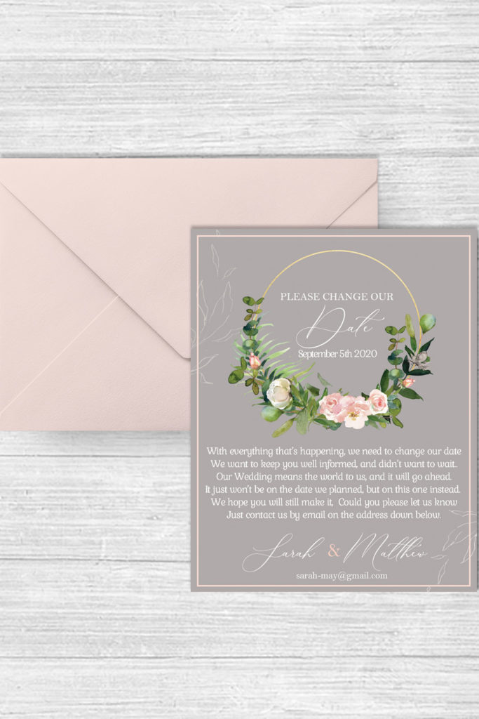 Change our Date Card-Wedding