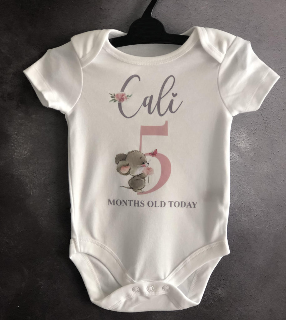 Baby Milestone vest Cali 5