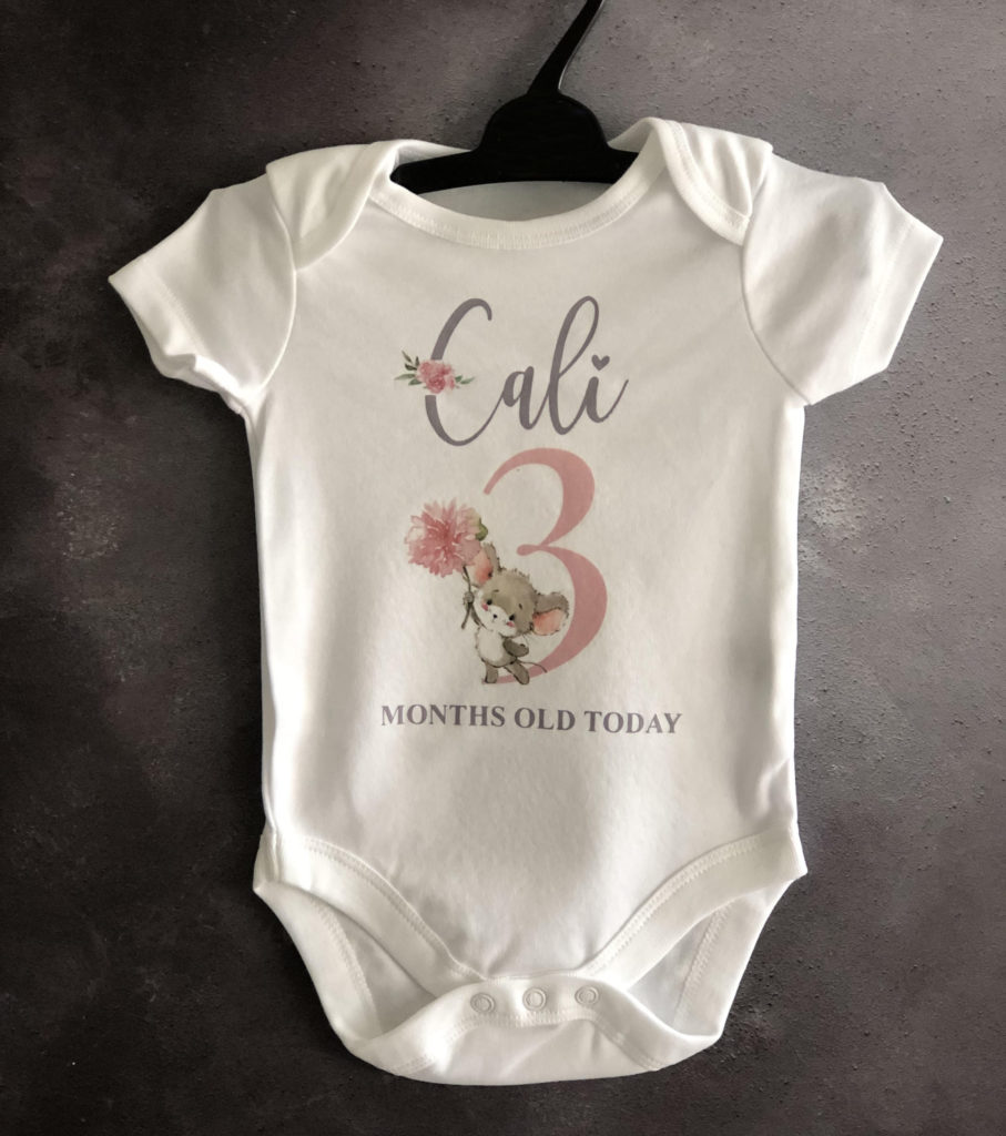 Baby Milestone vest Cali 6