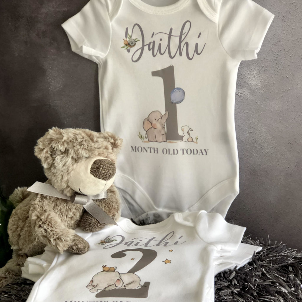 Baby boy milestone vests 1